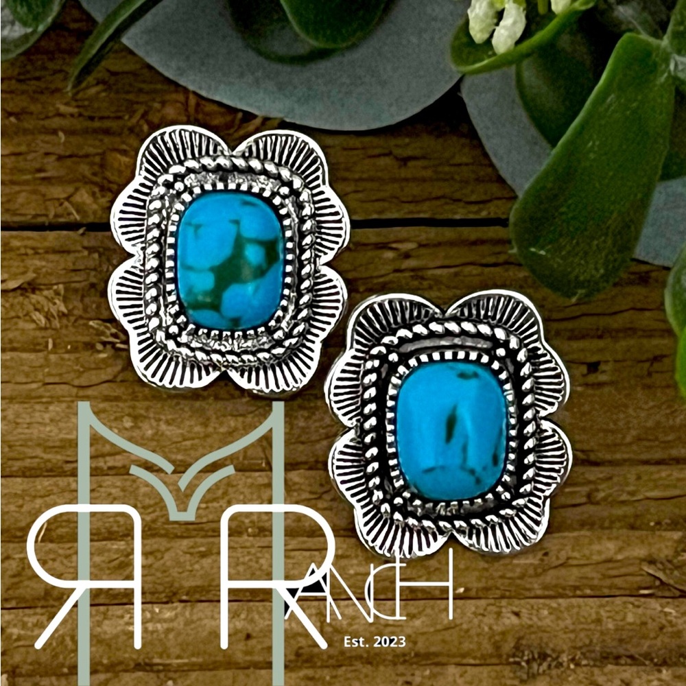 Cheyenne Turquoise Stud Earrings